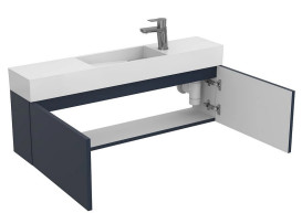 Тумба подвесная Miraggio Minima с раковиной Toni 1050 МДФ синий 8815052