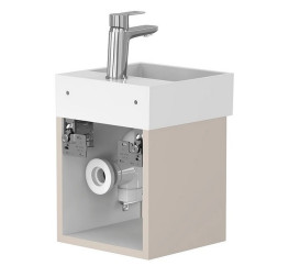 Тумба підвісна Miraggio Minima з раковиною Toni 300 МДФ сірий 8815064