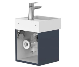 Тумба підвісна Miraggio Minima з раковиною Toni 300 МДФ синій 8815048