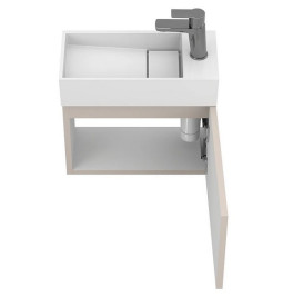 Тумба подвесная Miraggio Minima с раковиной Toni 450 МДФ серый 8815065