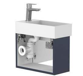 Тумба підвісна Miraggio Minima з раковиною Toni 450 МДФ синій 8815049