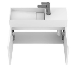 Тумба підвісна Miraggio Minima з раковиною Toni 650 МДФ білий мат 8815058