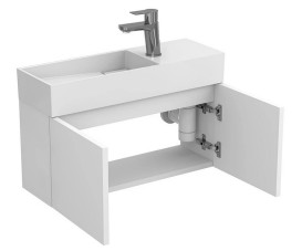 Тумба підвісна Miraggio Minima з раковиною Toni 650 МДФ білий мат 8815058