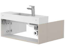 Тумба підвісна Miraggio Minima з раковиною Toni 850 МДФ сірий 8815067