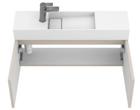 Тумба підвісна Miraggio Minima з раковиною Toni 850 МДФ сірий 8815067