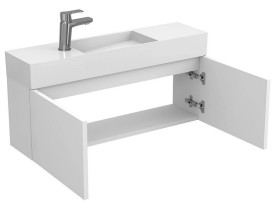 Тумба підвісна Miraggio Minima з раковиною Toni 850 МДФ білий мат 8815059