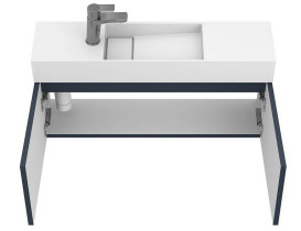 Тумба підвісна Miraggio Minima з раковиною Toni 850 МДФ синій 8815051