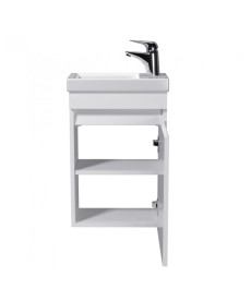 Тумба подвесная Мойдодыр City White 40-А с раковиной Como ДСП белый глянец 00-0008071