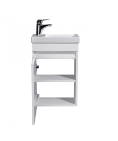 Тумба подвесная Мойдодыр City White 40-А с раковиной Como ДСП белый глянец 00-0008071