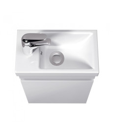 Тумба подвесная Мойдодыр City White 40-А с раковиной Como ДСП белый глянец 00-0008071