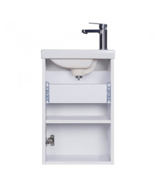 Тумба подвесная Мойдодыр City White 40-А с раковиной Como ДСП белый глянец 00-0008071