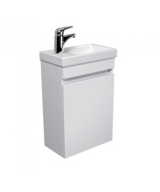 Тумба подвесная Мойдодыр City White 40-А с раковиной Como ДСП белый глянец 00-0008071