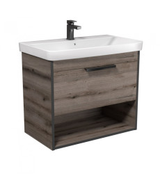 Тумба подвесная Мойдодыр Denver 80-A с раковиной Vivace ДСП дуб эвок 00-0008271