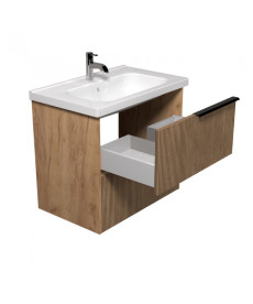 Тумба підвісна Мийдодір Grace 70-A з раковиною Creavit Ideal ДСП дуб підсмажений 00-0008598