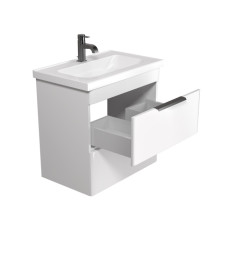 Тумба підвісна Мийдодир Iris 65-A з раковиною Fenova ДСП/МДФ білий глянець 00-0009280