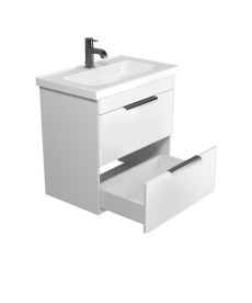 Тумба підвісна Мийдодир Iris 65-A з раковиною Fenova ДСП/МДФ білий глянець 00-0009280