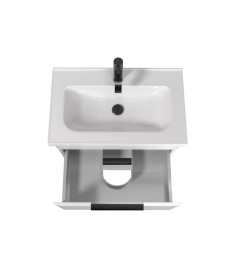 Тумба підвісна Мийдодир Iris 65-A з раковиною Fenova ДСП/МДФ білий глянець 00-0009280