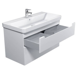 Тумба подвесная Мойдодыр Malaga 100-A с раковиной Vivace ДСП/МДФ белый глянец 00-0009185