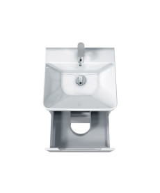 Тумба подвесная Мойдодыр Malaga 50-A с раковиной Vivace ДСП/МДФ белый глянец 00-0009158