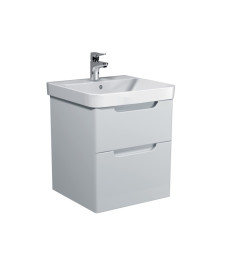 Тумба подвесная Мойдодыр Malaga 50-A с раковиной Vivace ДСП/МДФ белый глянец 00-0009158