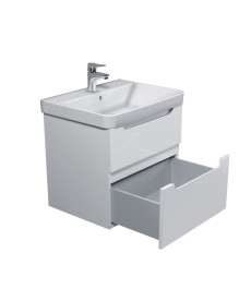 Тумба підвісна Мийдодир Malaga 60-A з раковиною Vivace ДСП/МДФ білий глянець 00-0009159