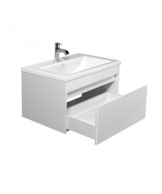 Тумба підвісна Мийдодір Prime 60-А з раковиною Como ДСП/МДФ білий глянець 00-0006137