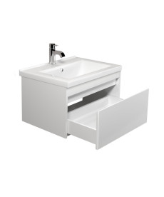 Тумба підвісна Мийдодір Prime 60-А з раковиною Cosmo ДСП/МДФ білий глянець 00-0009148