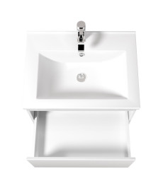 Тумба підвісна Мийдодір Prime 60-А з раковиною Cosmo ДСП/МДФ білий глянець 00-0009148