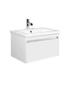 Тумба підвісна Мийдодір Prime 60-А з раковиною Cosmo ДСП/МДФ білий глянець 00-0009148