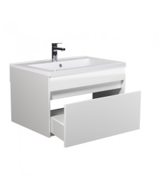 Тумба підвісна Мийдодір Prime 70-А з раковиною Cosmo ДСП/МДФ білий глянець 00-0008148
