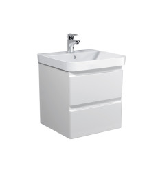 Тумба подвесная Мойдодыр Unik 50-A с раковиной Vivace ДСП/МДФ белый глянец 00-0009163