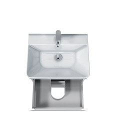 Тумба підвісна Мийдодир Unik 60-A з раковиною Vivace ДСП/МДФ білий глянець 00-0009164