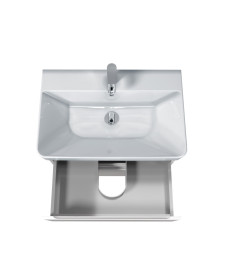 Тумба підвісна Мийдодир Unik 70-A з раковиною Vivace ДСП/МДФ білий глянець 00-0009165