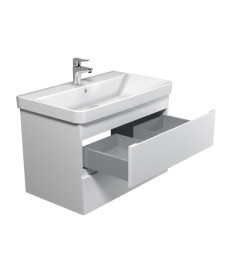 Тумба підвісна Мийдодир Unik 80-A з раковиною Vivace ДСП/МДФ білий глянець 00-0009166