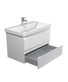 Тумба підвісна Мийдодир Unik 80-A з раковиною Vivace ДСП/МДФ білий глянець 00-0009166