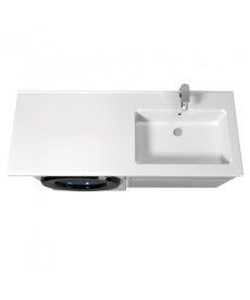 Тумба підвісна Мийдодір Wing 60-А-W з раковиною Rodeo R ДСП/МДФ білий глянець 00-0008341