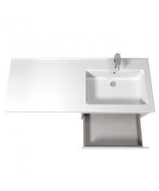 Тумба підвісна Мийдодір Wing 60-А-W з раковиною Rodeo R ДСП/МДФ білий глянець 00-0008341