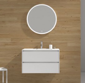 Тумба підвісна під раковину Istone Illumina прямокутна МДФ білий матовий WD2931-0