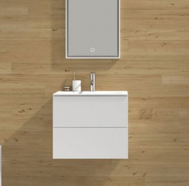 Тумба підвісна під раковину Istone Patience прямокутна МДФ білий матовий WD2932-0