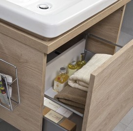 Тумба подвесная под раковину Jika Cubito 75 см дуб H40J4253015191