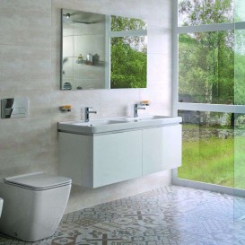 Тумба подвесная под раковину Jika Cubito 130 см белый H40J4274015001