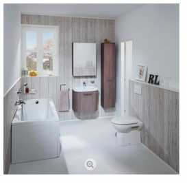 Тумба подвесная под раковину Jika Deep 50 см полукруглая золотой дуб H4541314343411