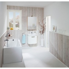 Тумба підвісна під раковину Jika Deep 50 см напівкругла білий H4541314345001