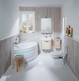 Тумба підвісна під раковину Jika Deep 55 см напівкругла ясен H4541324343401