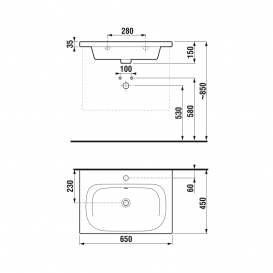 Тумба подвесная под раковину Jika Mio-N 65 см белый глянец H40J7154015001