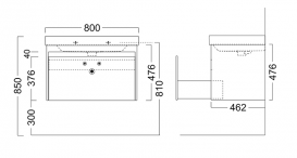 Тумба підвісна під раковину Kerama Marazzi Buongiorno 80 см МДФ європейський білий BGN.80.1\WHT.UK