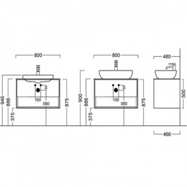 Тумба подвесная под раковину Kerama Marazzi Plaza Modern 80 см МДФ белый PL.M.80.1\WHT