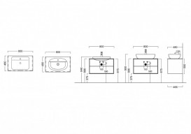 Тумба підвісна під раковину Kerama Marazzi Plaza Modern 80 см МДФ білий PL.M.80.2\WHT