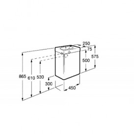 Тумба подвесная с раковиной для ванной Roca Mini 45 см текстурный серый A855873156