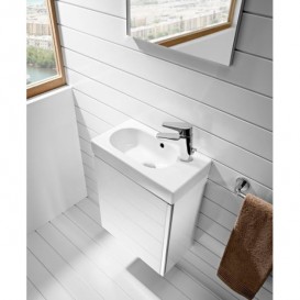 Тумба подвесная с раковиной для ванной Roca Mini 45 см белый глянцевый A855873806